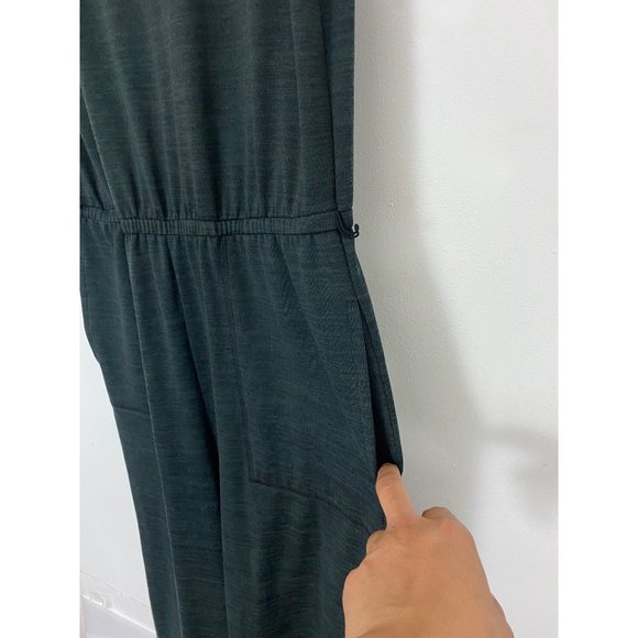 T. by Talbots Heatered Black Jersey Jumpsuit Cropped Small - Picture 6 of 11